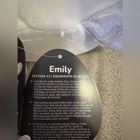 Nwt Emily 12" Squishmallow ☃️ 🦇 Bat Select series - Picture 5 of 5